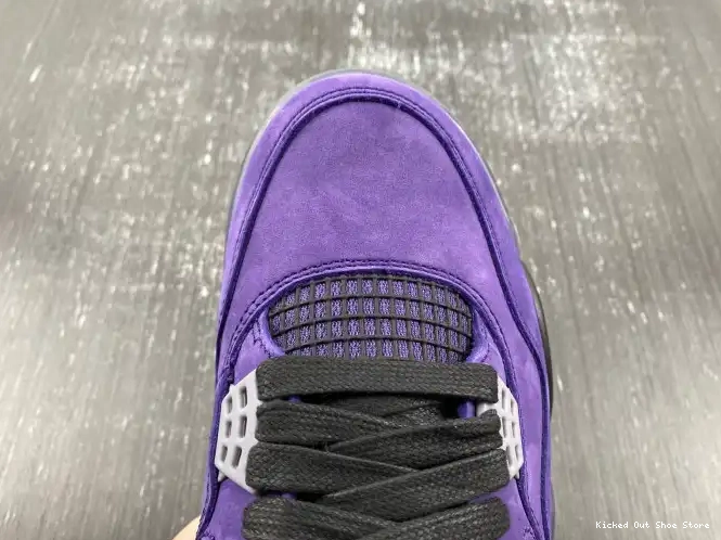 Kick Theory x Suede Scott Jordan 4 Purple Air Travis 0623